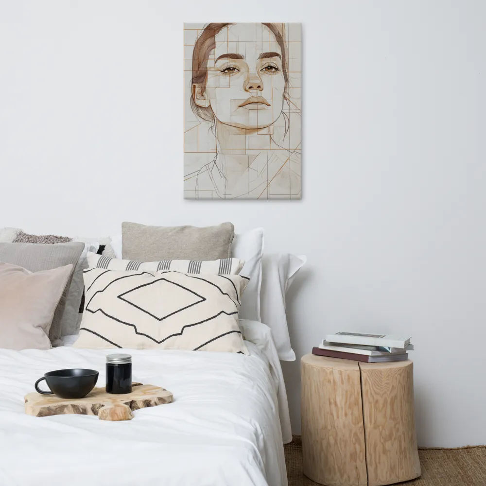 Geometric Serenity: A Minimalist Portrait