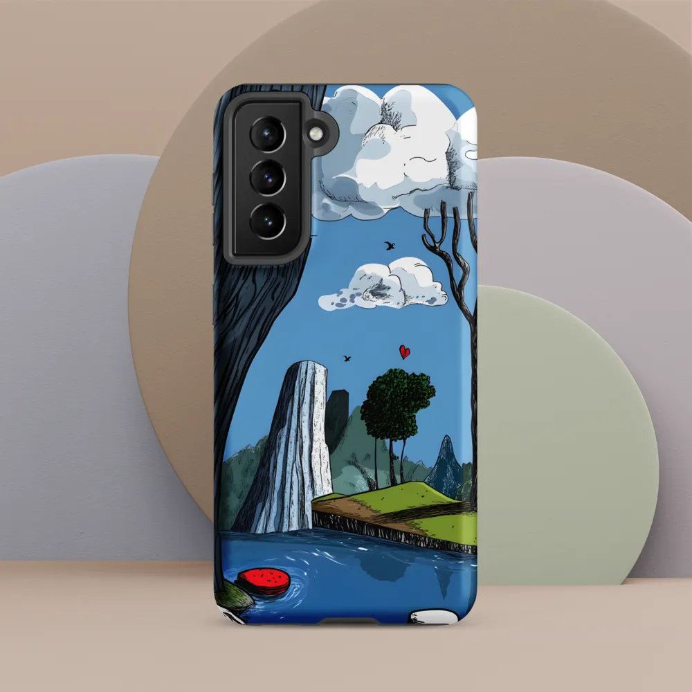 Whimsical Cliffside Reflections