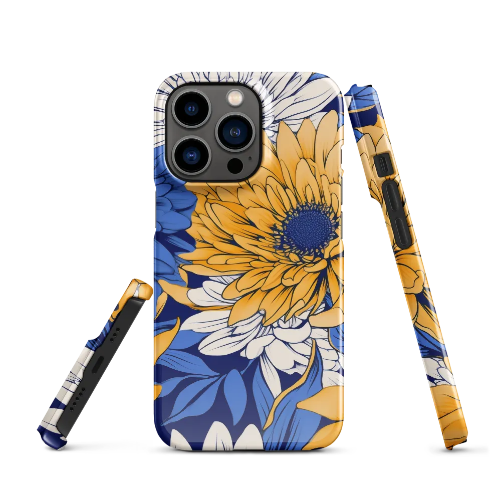 Floral Harmony in Blue and Yellow