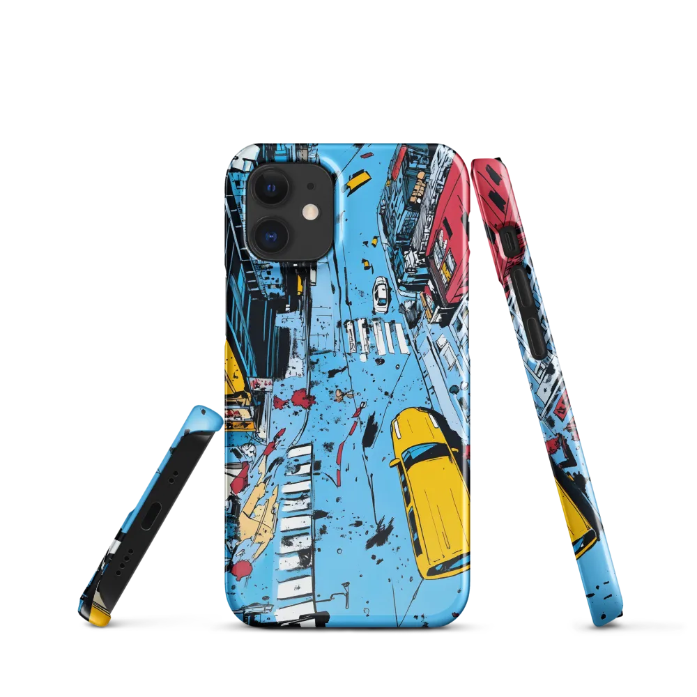 Urban Chaos: Aerial View of City Life | Phone Case |  12 Mini | Snap Case | Glossy