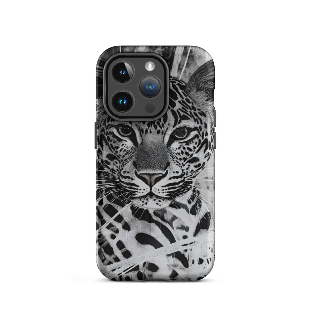 Majestic Gaze: The Leopard's Portrait | Phone Case |  14 Pro | MagSafe® Tough Case | Matte