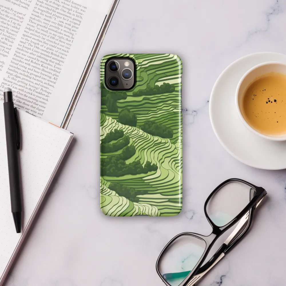 Waves of Green: An Abstract Landscape | Phone Case |  11 Pro Max | Snap Case | Glossy