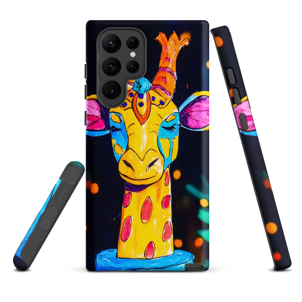 Whimsical Giraffe in Vibrant Colors
