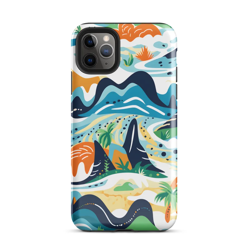 Abstract Tropical Landscape | Phone Case |  11 Pro Max | Tough Case | Glossy