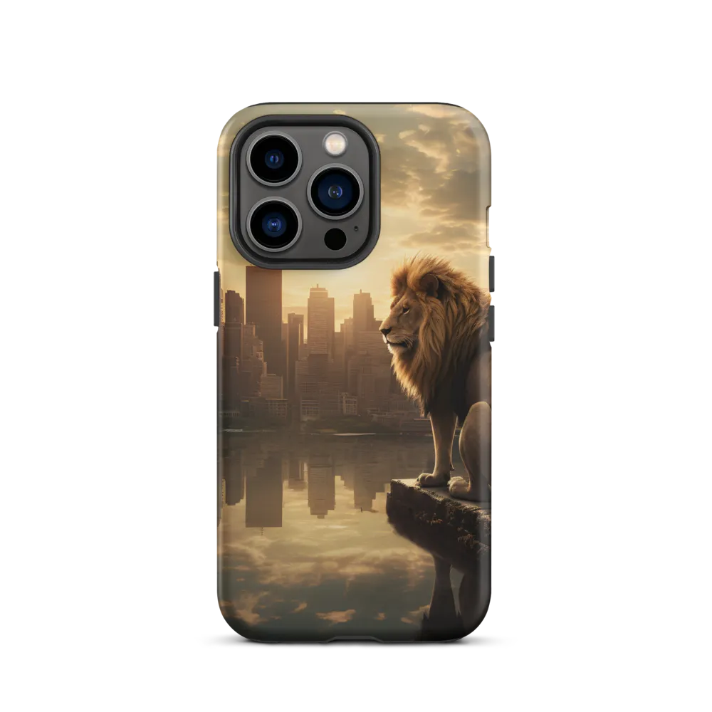 The Lion's Gaze Over the Urban Symphony