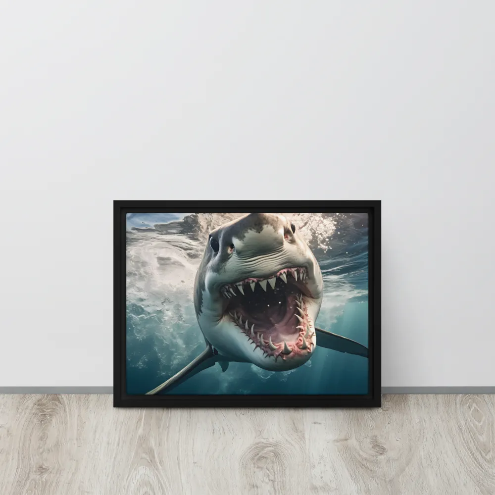Fierce Majesty of the Ocean | Canvas with Black Frame | 12″×16″