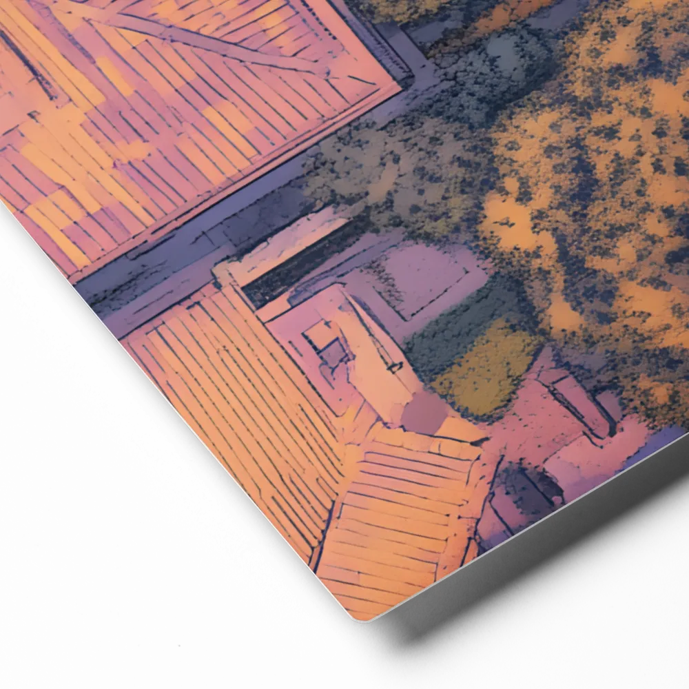 Aerial Serenity: Suburban Oasis | Metal Print | 11″×14″