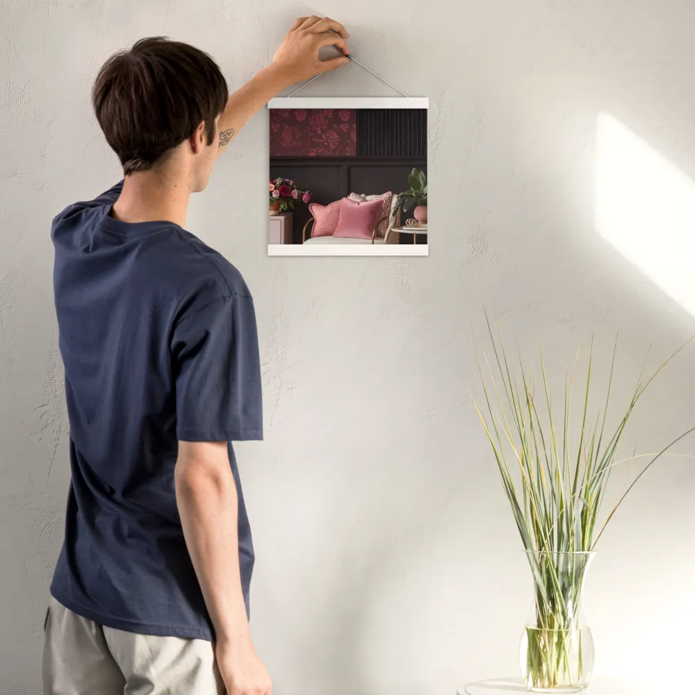 Elegance in Contrast: A Modern Interior Design | Poster With White Wood Hanger | 12″×12″