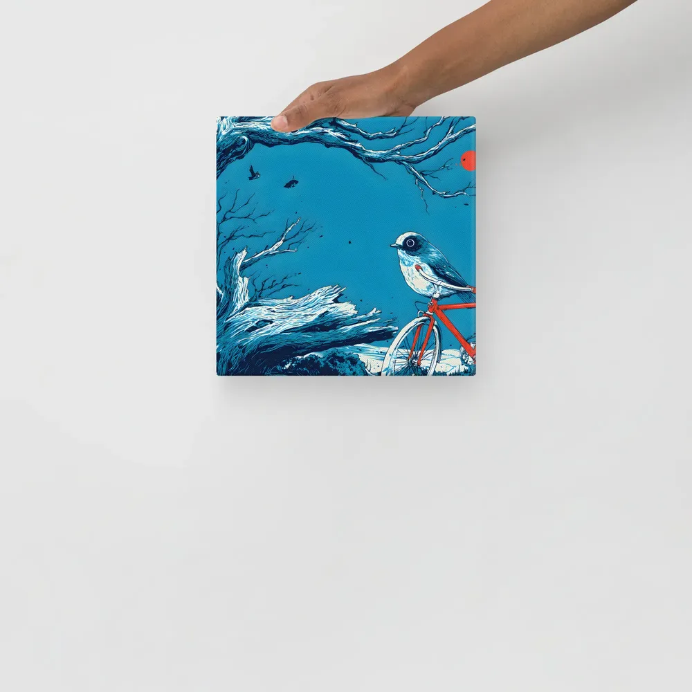 Songbird on a Bicycle 
 Canvas | 10″x 10″