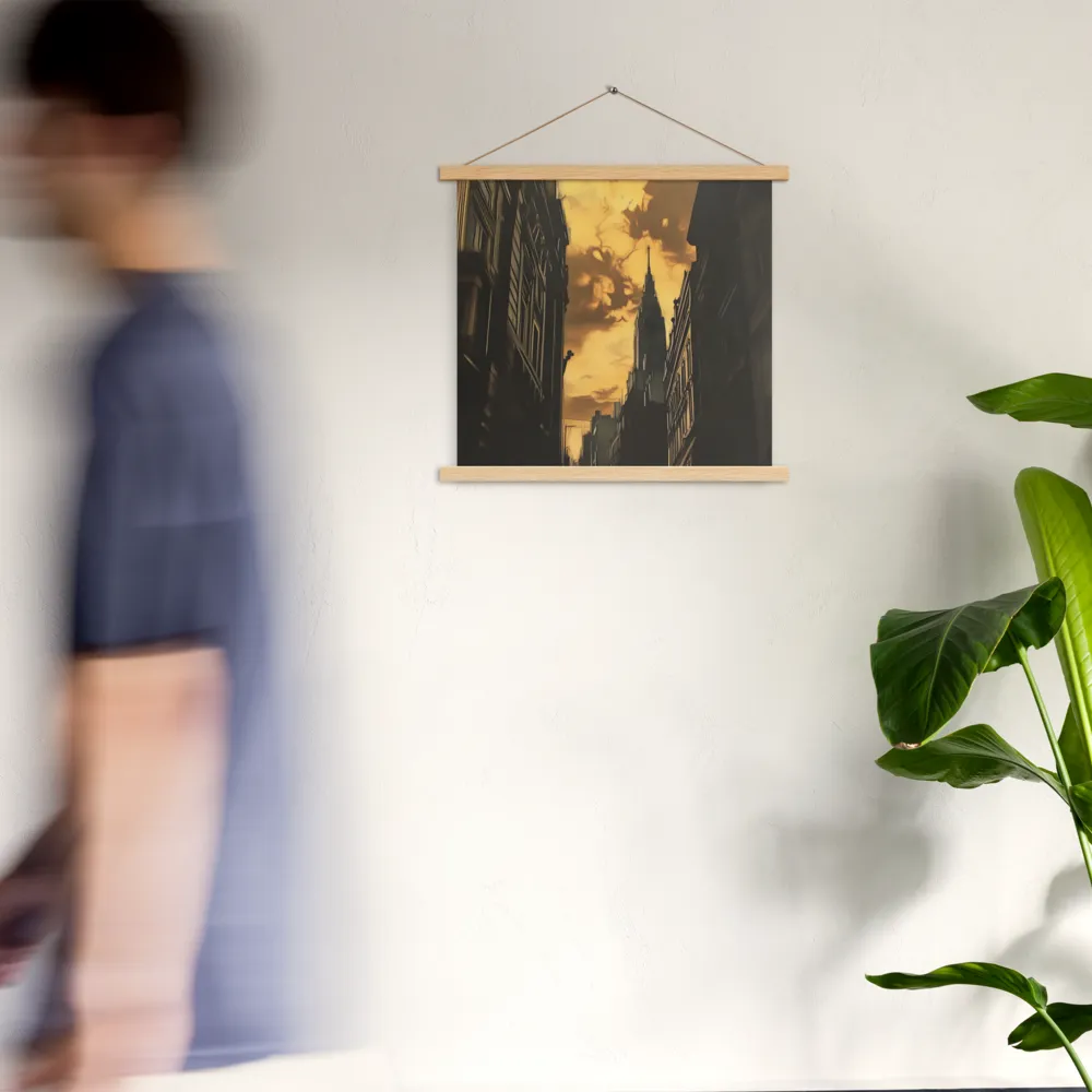 The Twilight Streets | Poster With Oak Wood Hanger | 18″×18″
