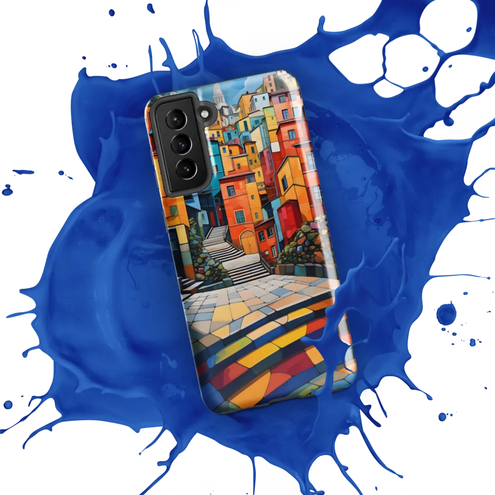 Vibrant Village: A Cubist Journey
