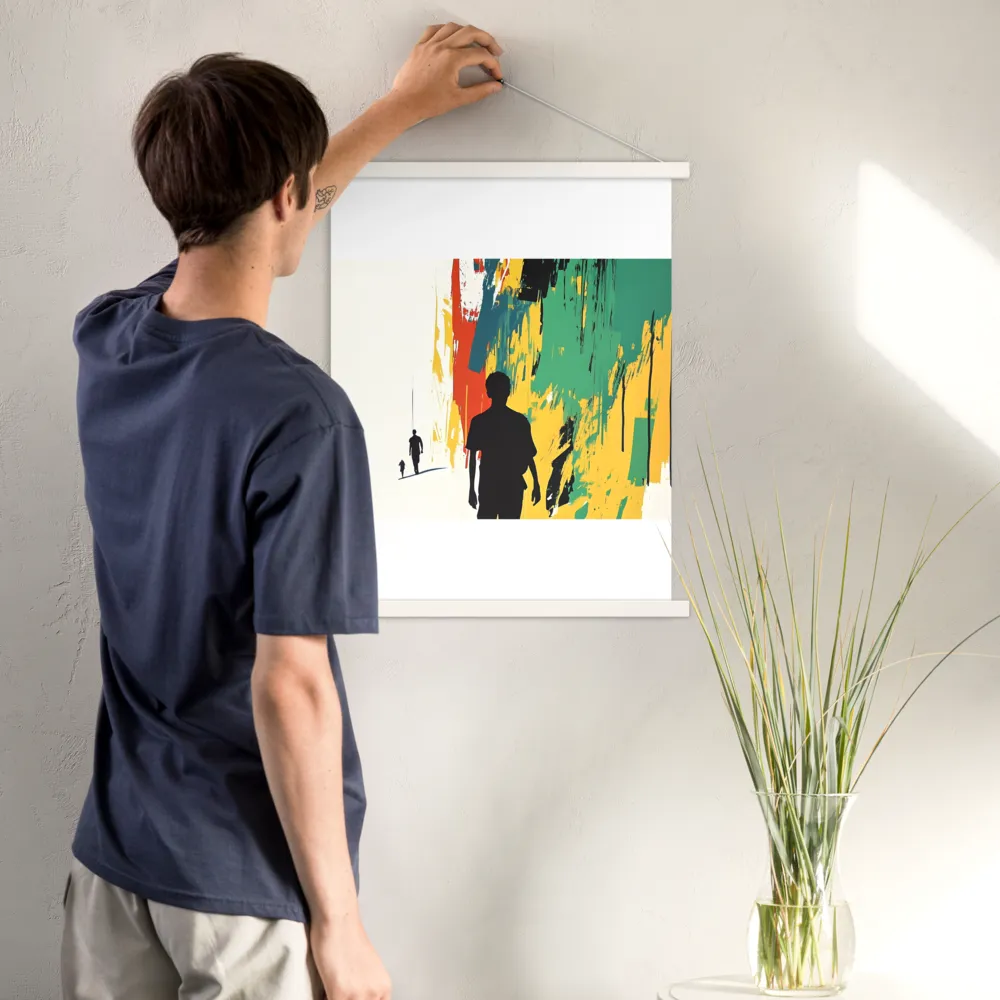 Journey of Silhouettes | Poster With White Wood Hanger | 18″×24″