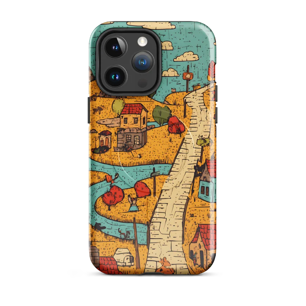 Whimsical Village Landscape