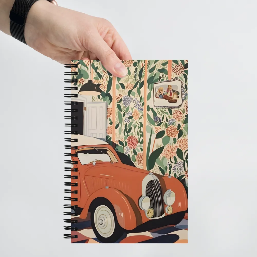 Vintage Charm: A Modern Encounter | Spiral Notebook