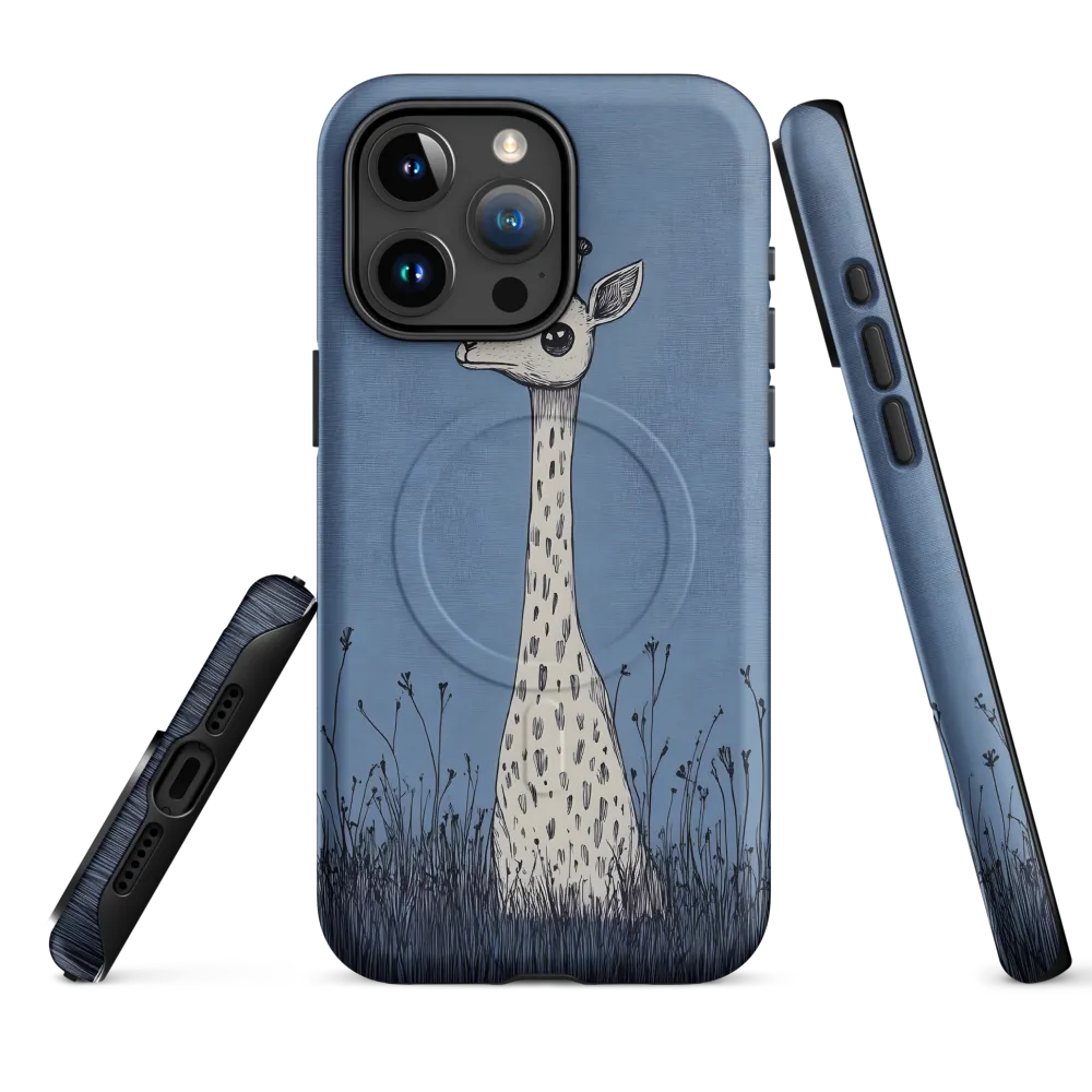 Whimsical Giraffe in Blue