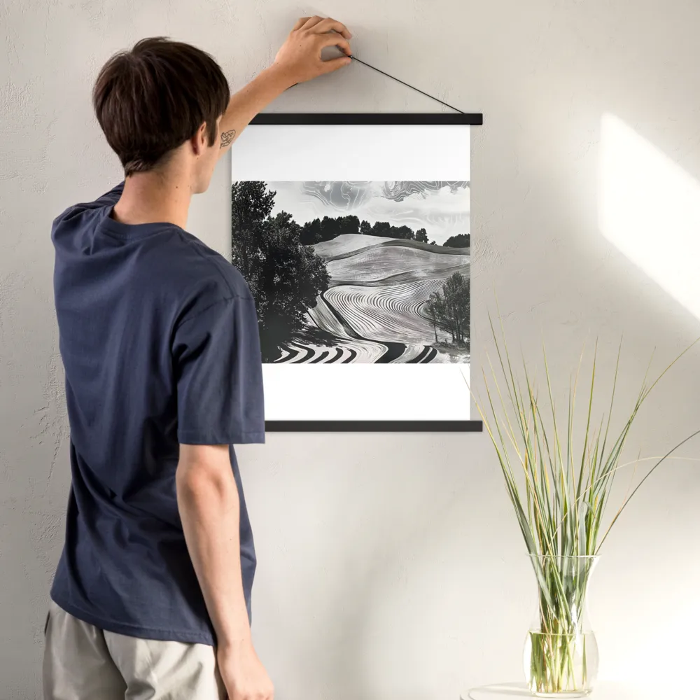 Fields of Serenity | Poster With Black Wood Hanger | 18″×24″