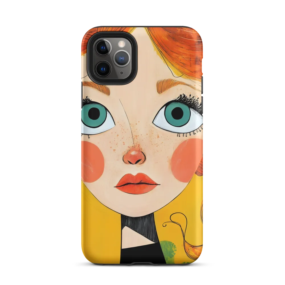 Whimsical Portrait of a Girl | Phone Case |  11 Pro Max | Tough Case | Matte