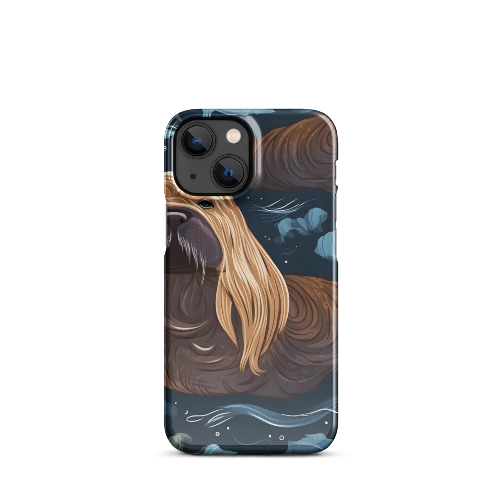 Whimsical Walruses in Deep Blue