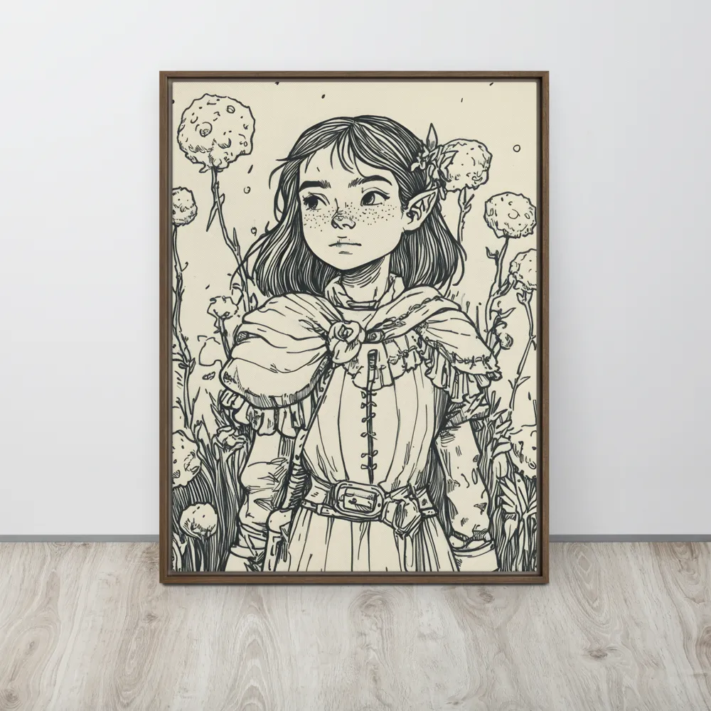 A Young Guardian of Nature | Canvas with Brown Frame | 24″×32″