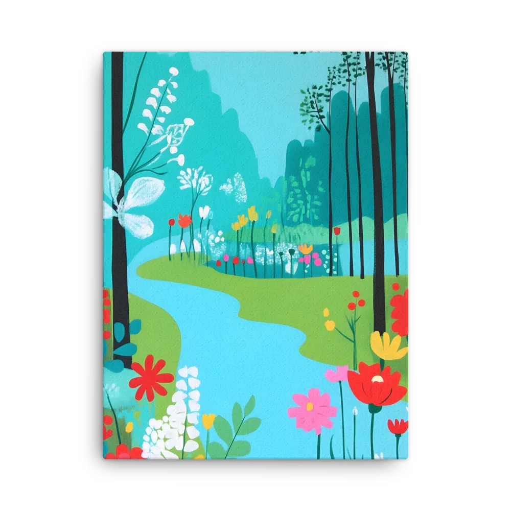 Whispers of Spring: A Colorful Retreat | Thin Canvas | 24″×32″