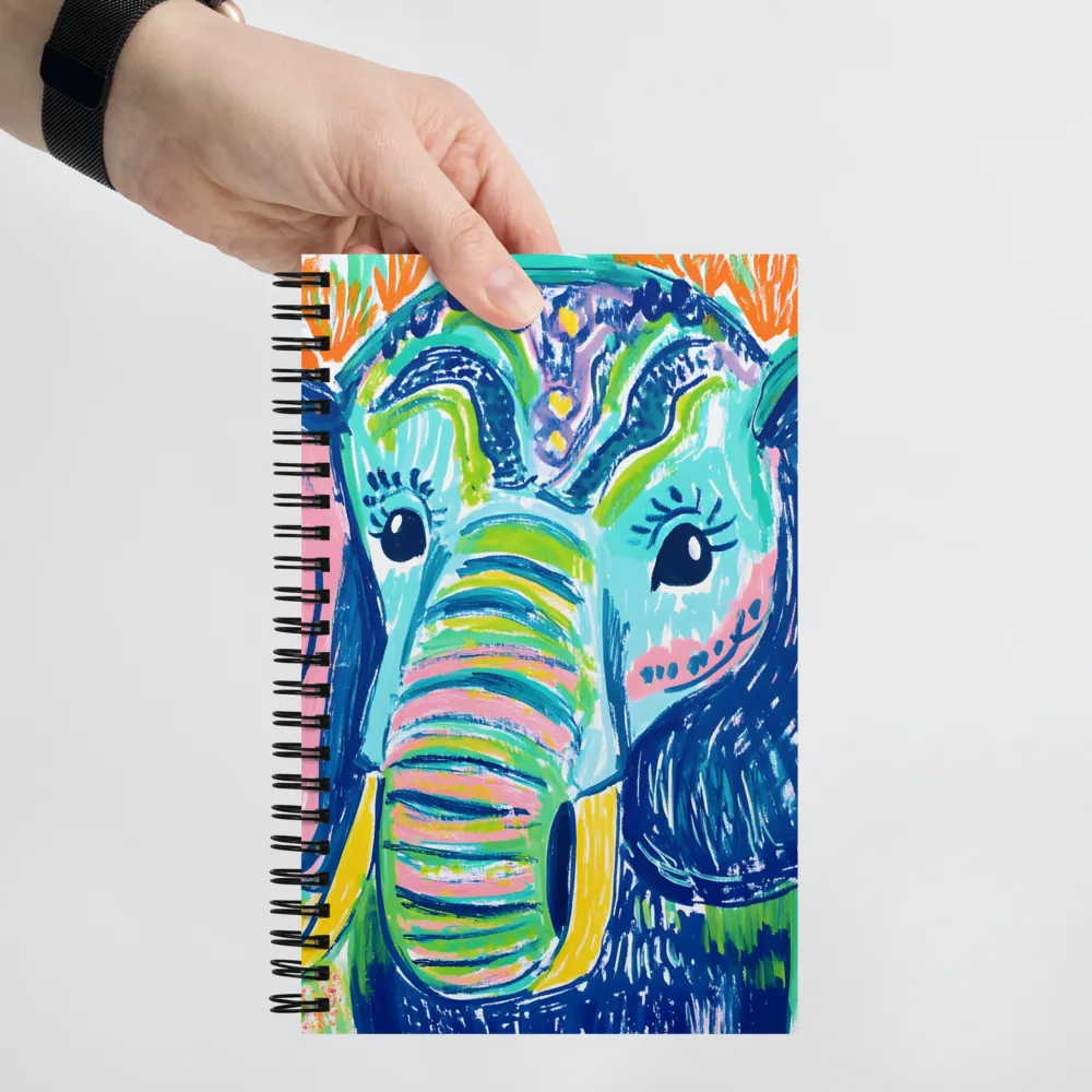 Whimsical Elephant Portrait | Spiral Notebook