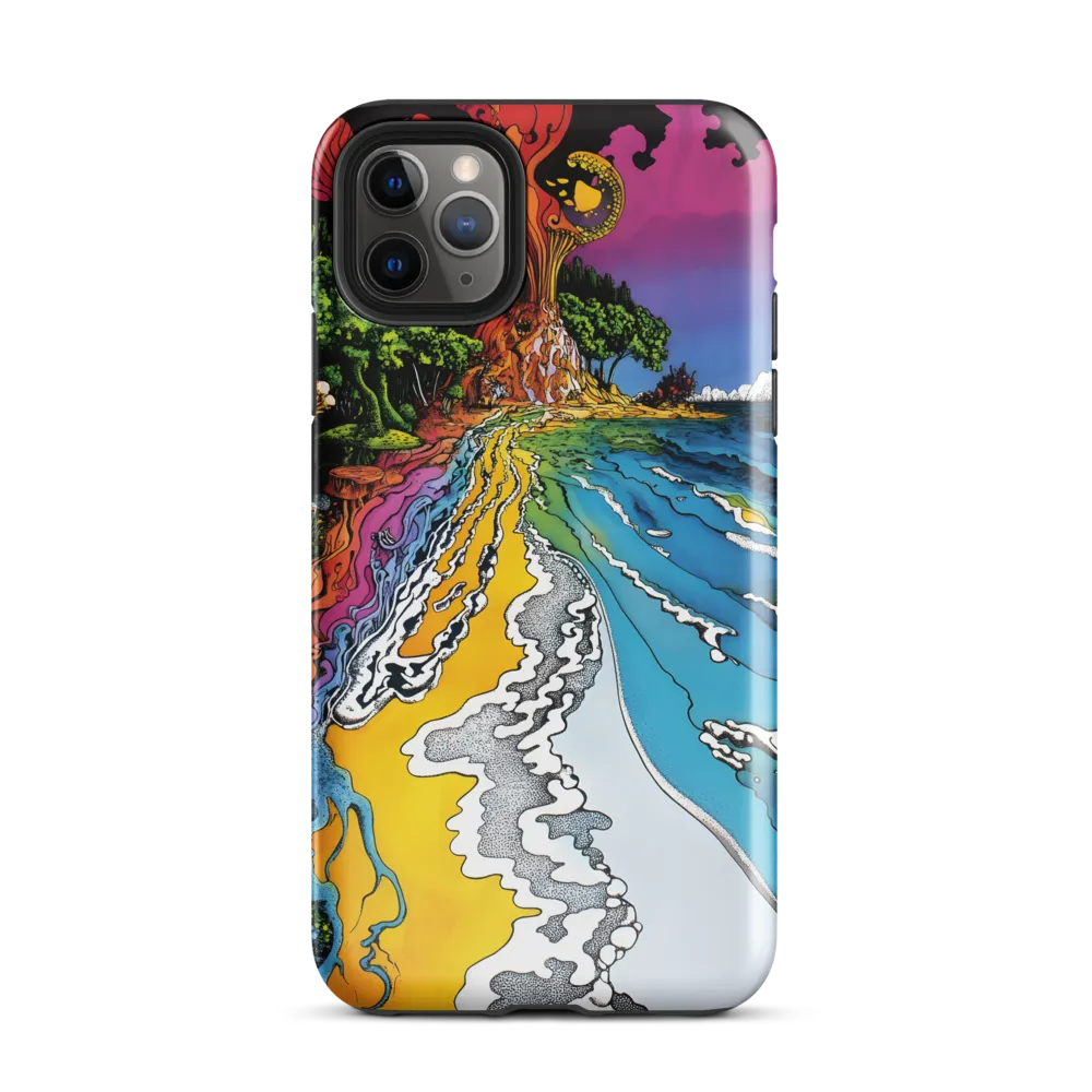 Ethereal Flow: A Psychedelic Landscape | Phone Case |  11 Pro Max | Tough Case | Glossy