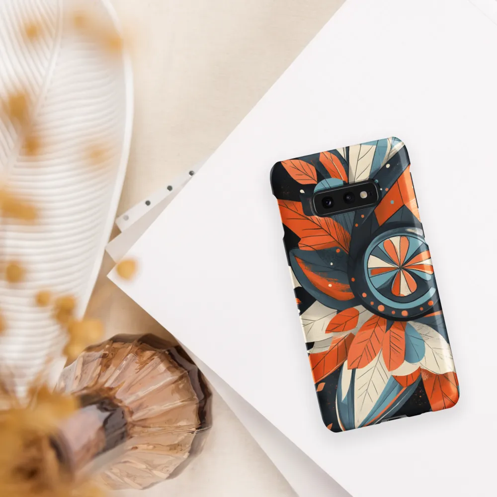 Floral Symphony in Orange and Teal