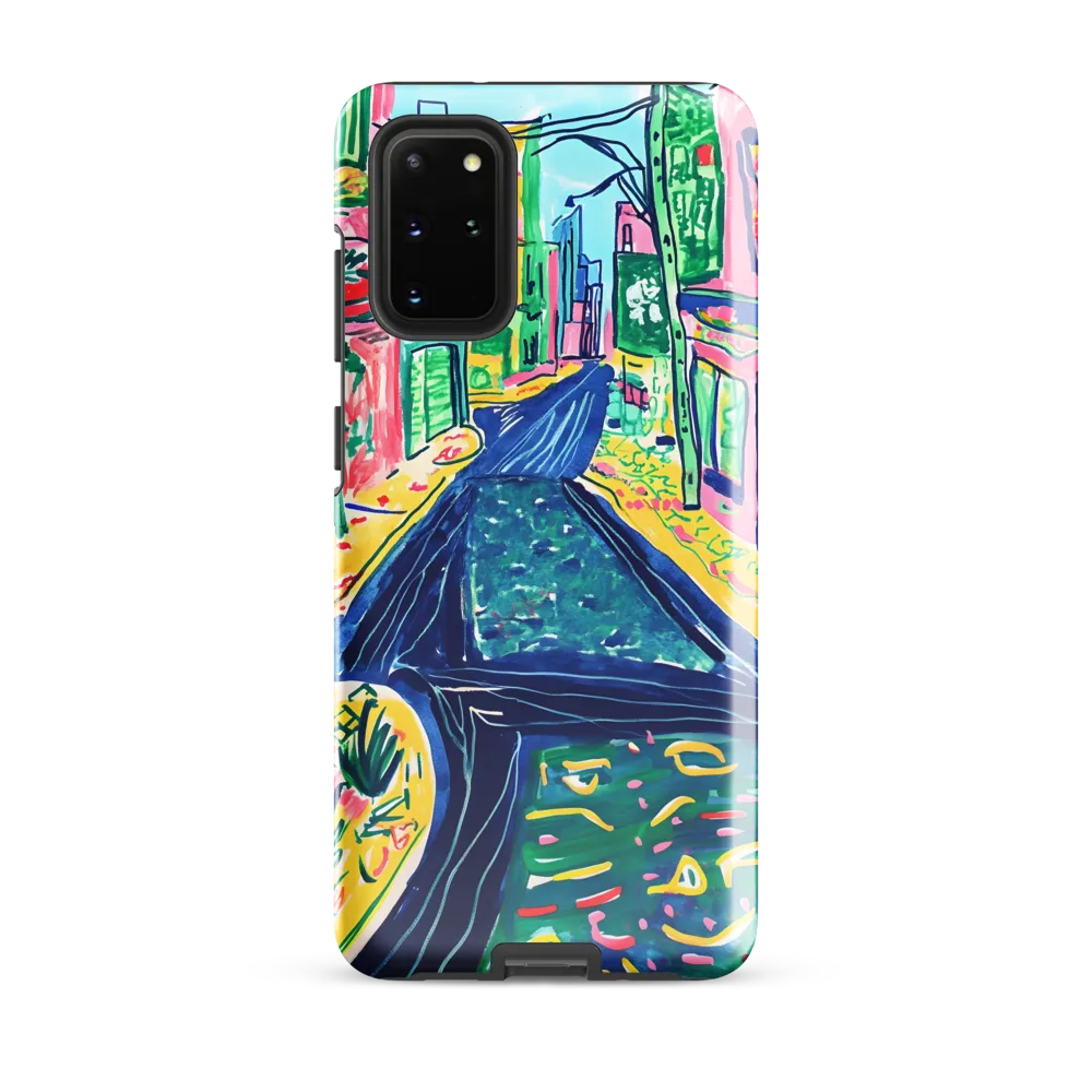 Dreamy Street in Vibrant Hues