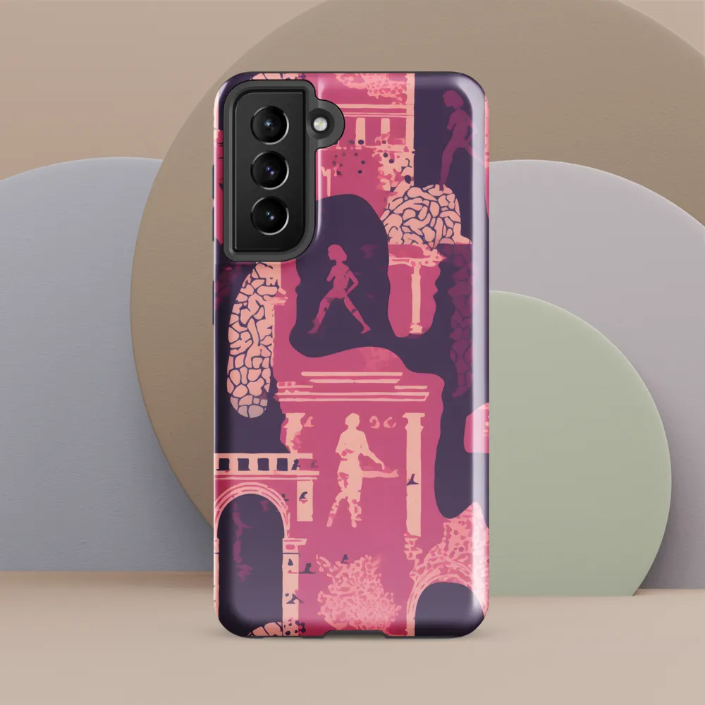 Whimsical Interplay of Figures and Architecture