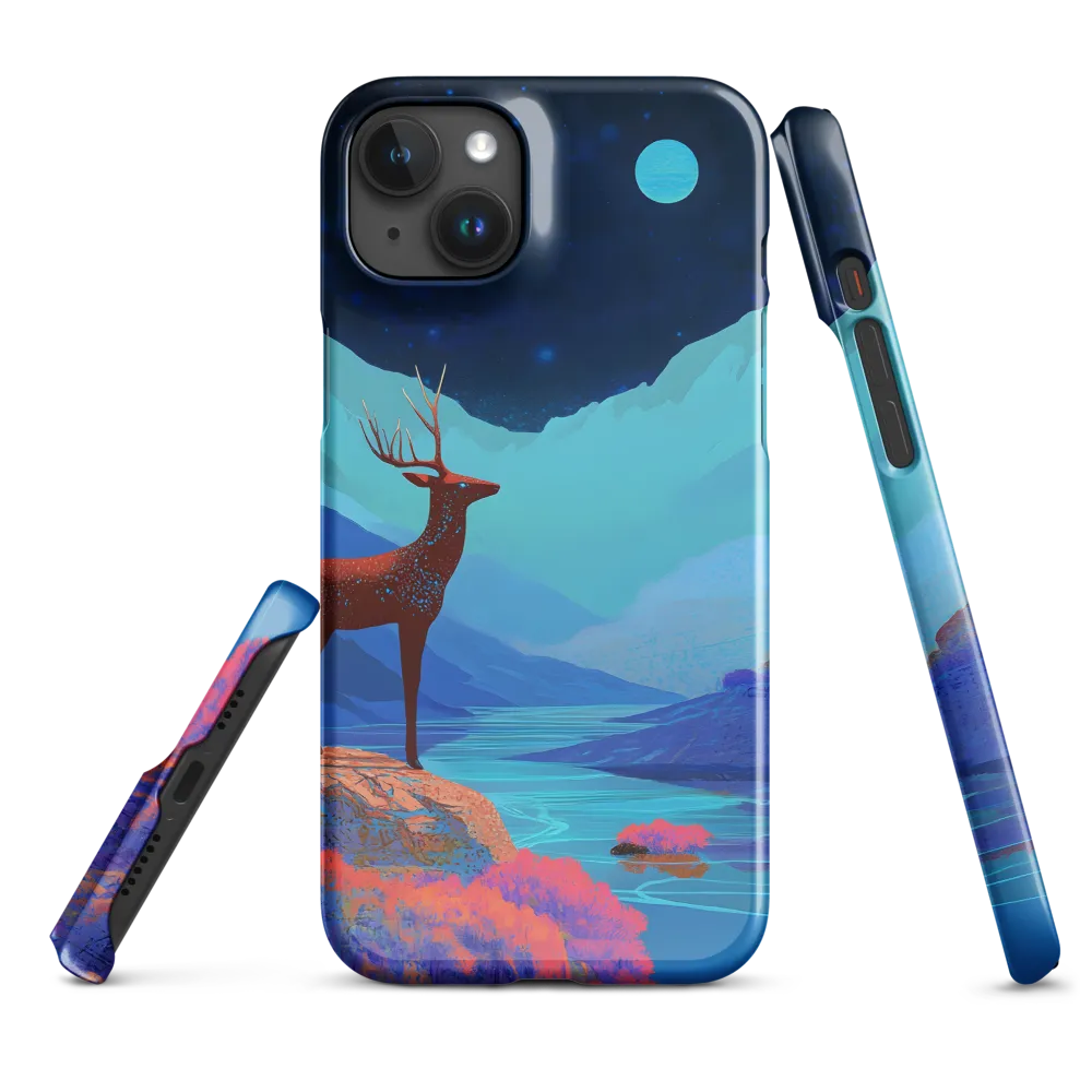 Cosmic Serenity: The Starlit Stag | Phone Case |  15 Plus | Snap Case | Glossy
