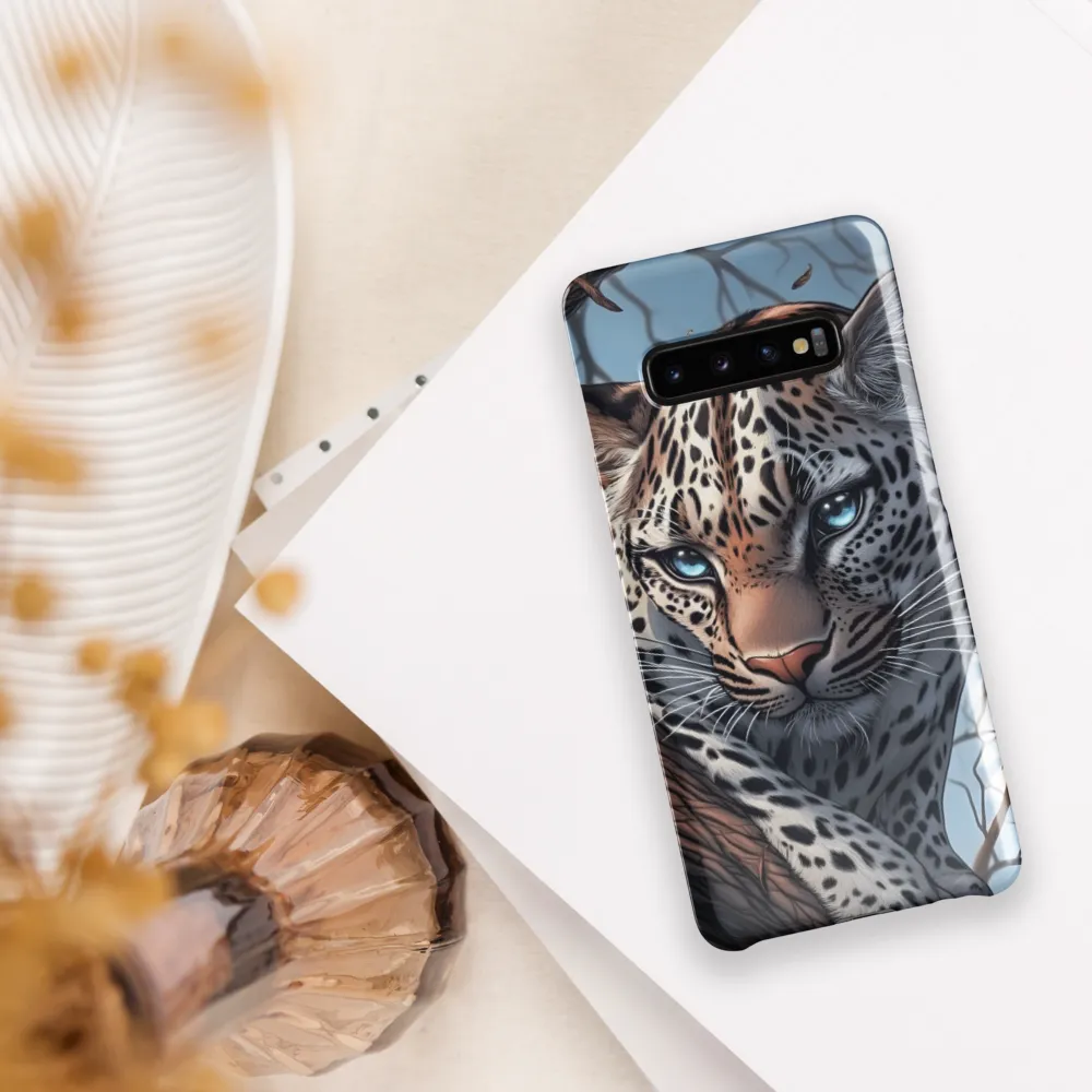 Silent Vigil: The Enigmatic Leopard | Phone Case |  S10 Plus | Snap Case | Glossy