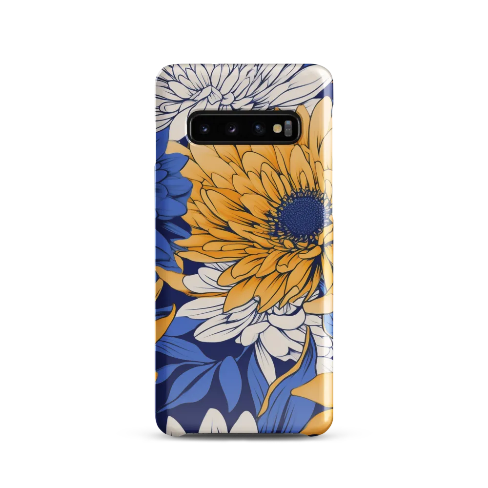 Floral Harmony in Blue and Yellow