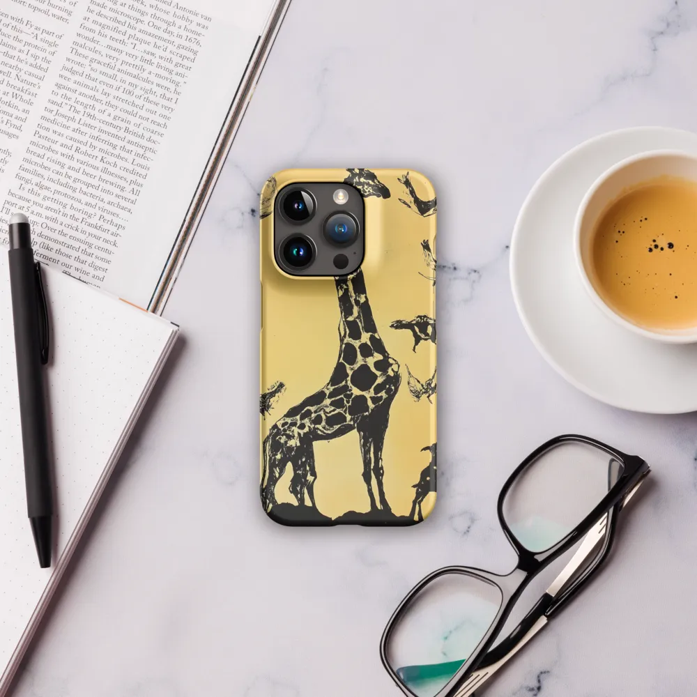 Whimsical Harmony of Giraffe and Birds