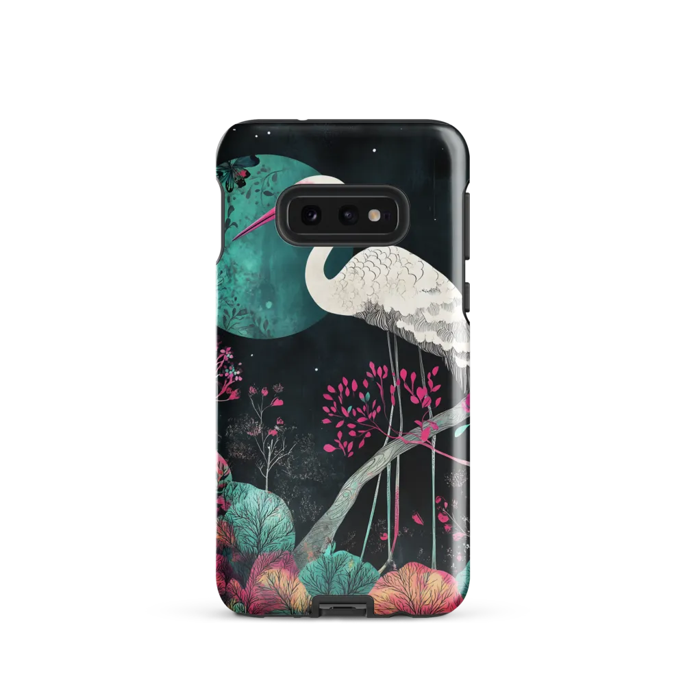 Ethereal Presence: Heron in a Floral Dreamscape