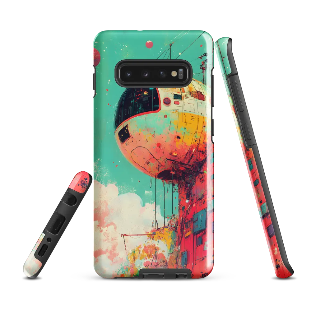 Suspended Sphere in a Vibrant Dreamscape | Phone Case |  S10 Plus | Tough Case | Glossy