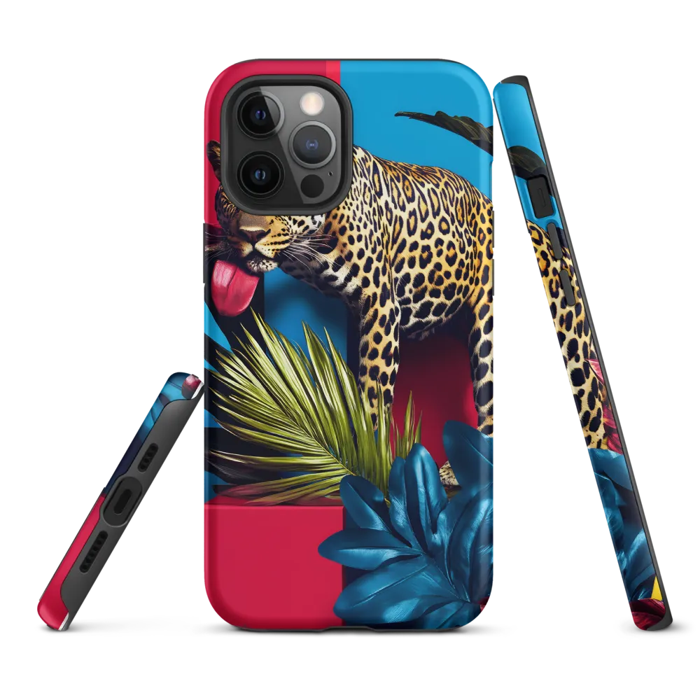 Playful Leopard in Vibrant Paradise
