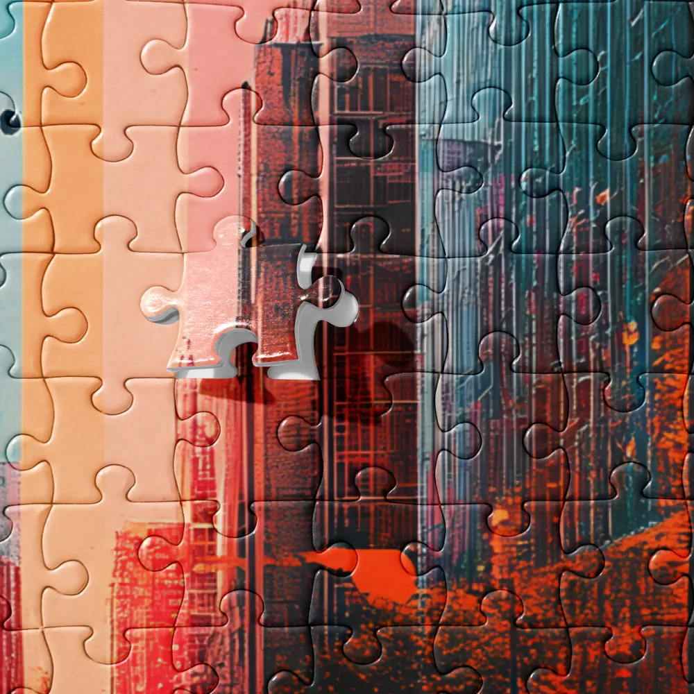 Urban Symphony: A Surreal Encounter | Jigsaw Puzzle | 252 pieces