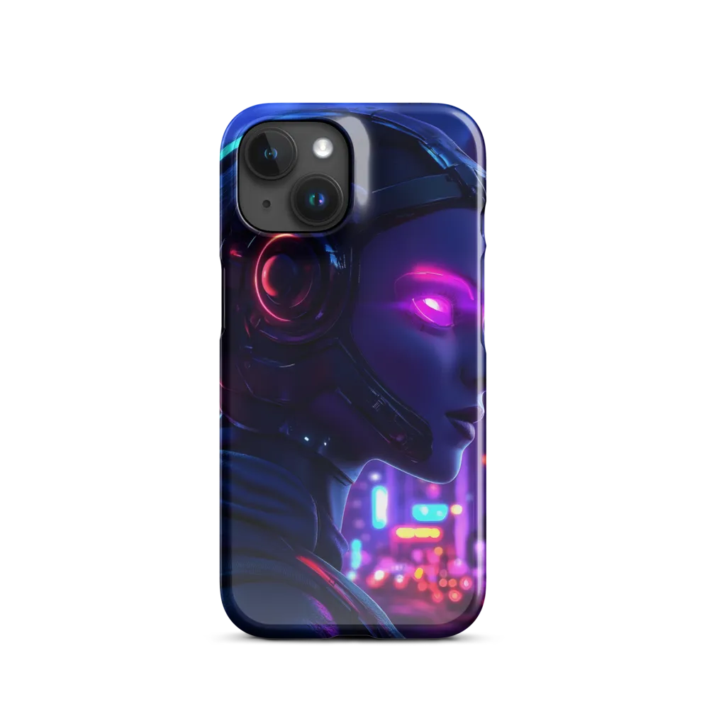 Neon Dreams: A Cyborg's Mystique | Phone Case |  15 | Snap Case | Glossy