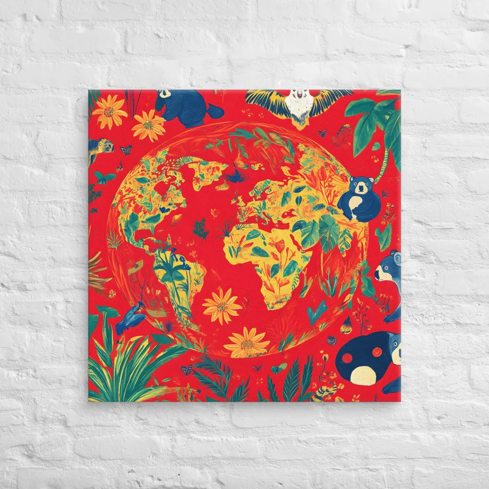 Celebration of Life on Earth | Canvas | 30″×30″