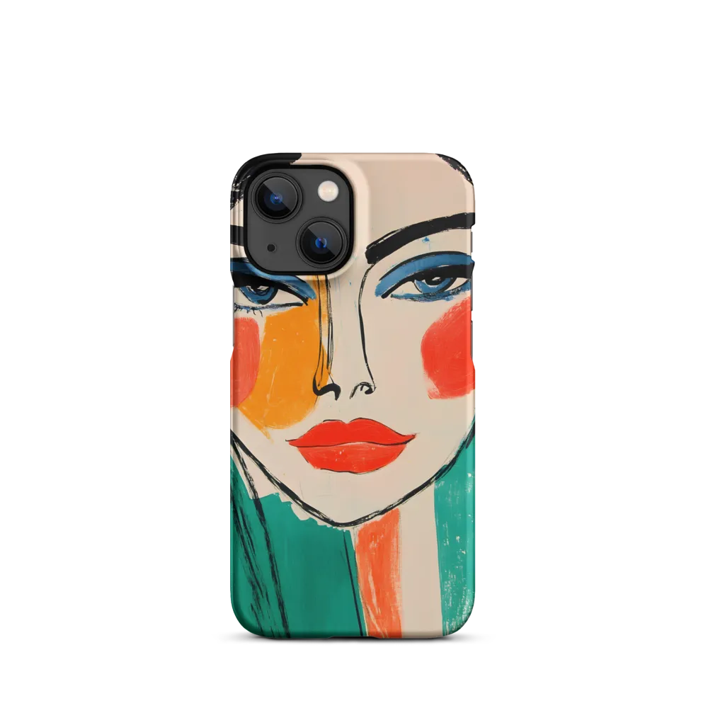 Vivid Portrait of a Modern Muse | Phone Case |  13 Mini | Snap Case | Matte