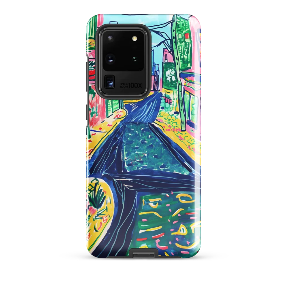 Dreamy Street in Vibrant Hues