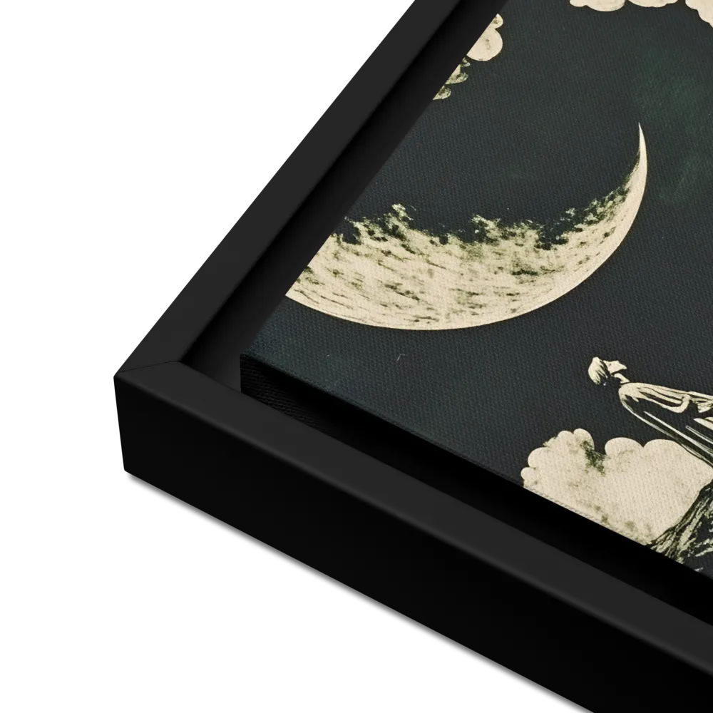 Whispers of the Moon | Canvas with Black Frame | 12″×12″