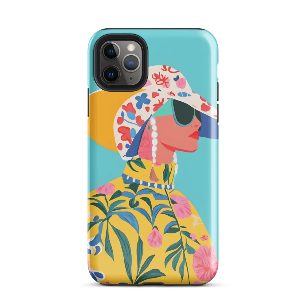 Tropical Confidence: A Fashion Portrait | Phone Case |  11 Pro Max | Tough Case | Glossy