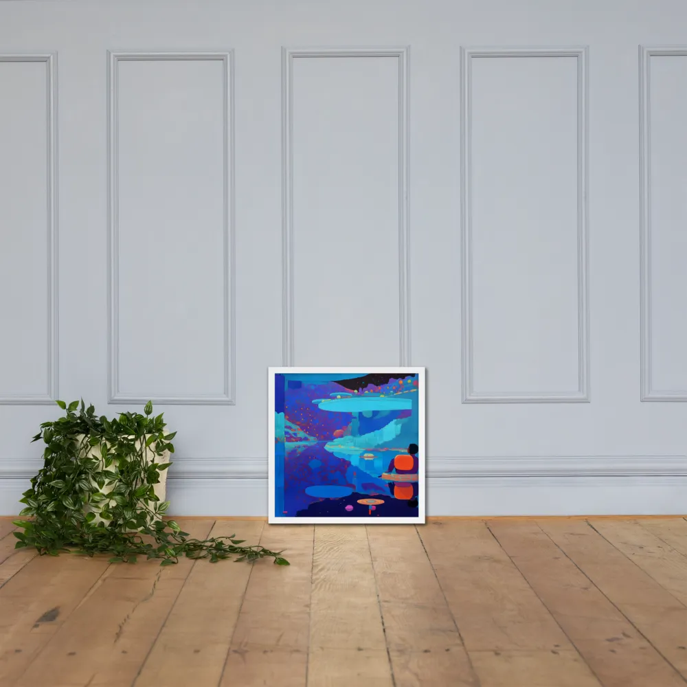 Reflections of Serenity | Poster with White Frame | 18″×18″