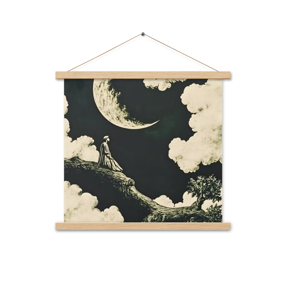 Whispers of the Moon | Poster With Oak Wood Hanger | 18″×18″