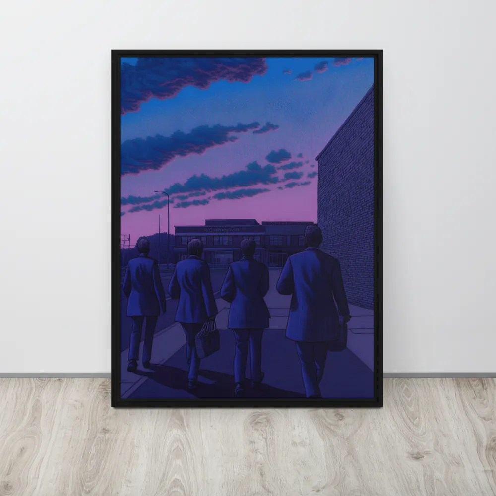 The Twilight Stroll | Canvas with Black Frame | 24″×32″