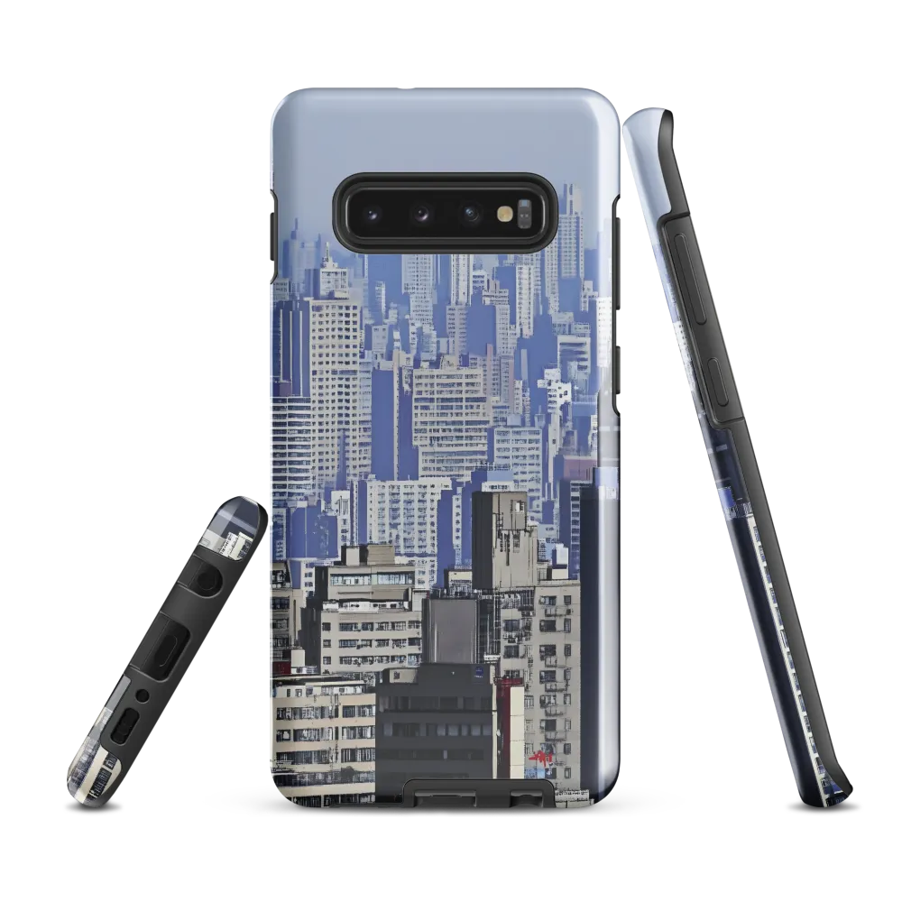 Urban Symphony: A Cityscape in Blues and Grays | Phone Case |  S10 Plus | Tough Case | Glossy