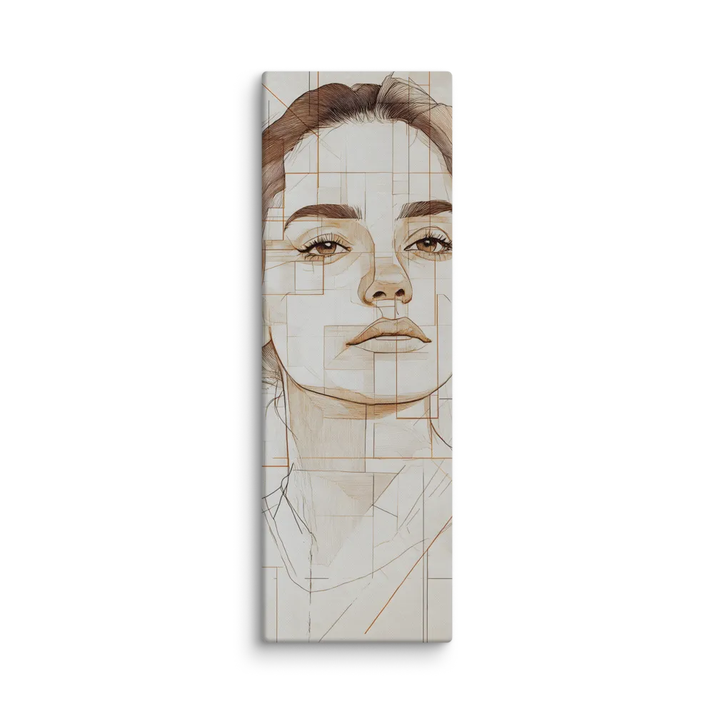 Geometric Serenity: A Minimalist Portrait