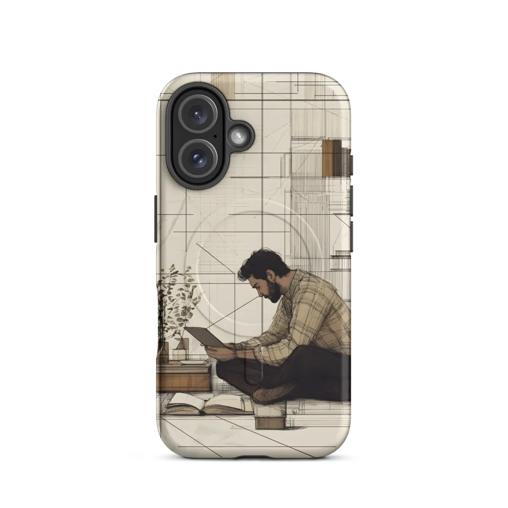 Quiet Reflections in Line | Phone Case |  16 | MagSafe® Tough Case | Matte