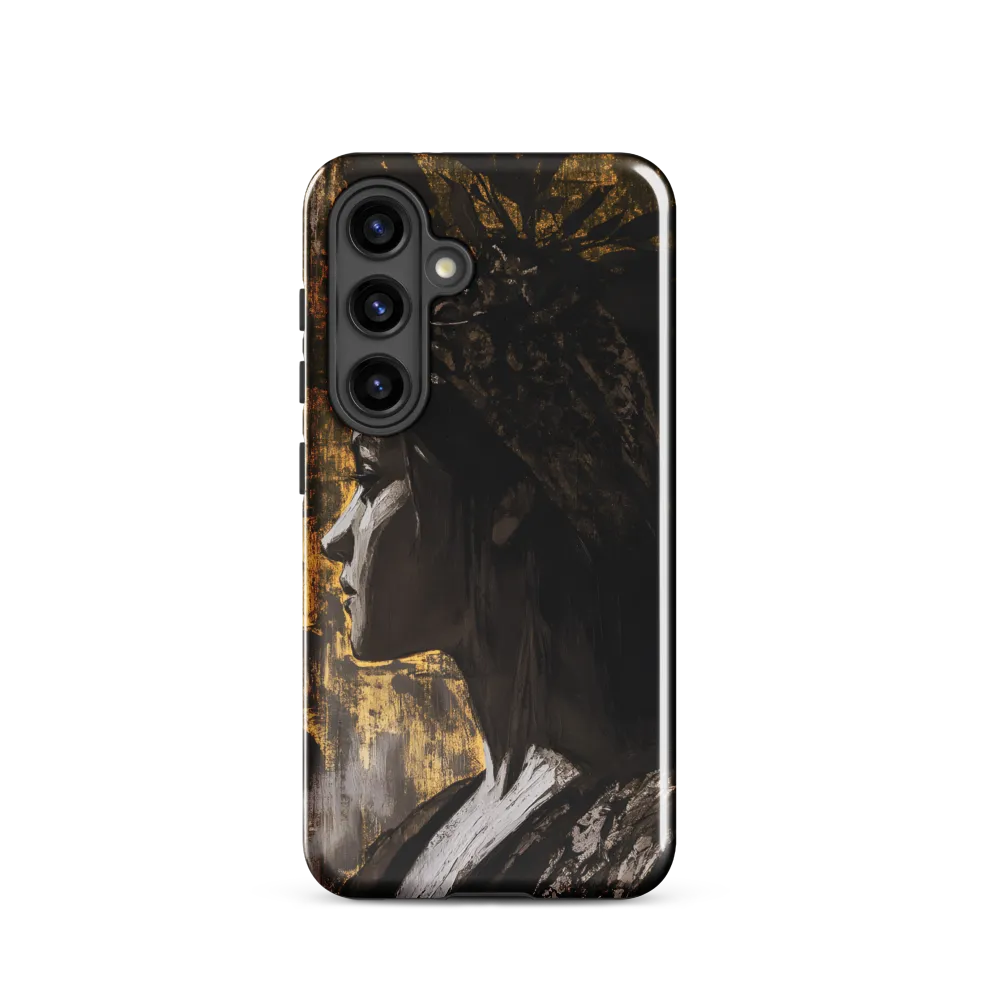 Golden Elegance: A Modern Profile Portrait